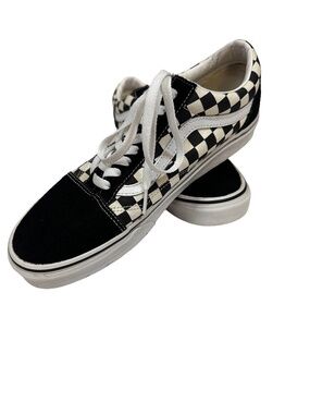 Vans Old Skool Checkerboard Black White Sneakers Men’s 10.5